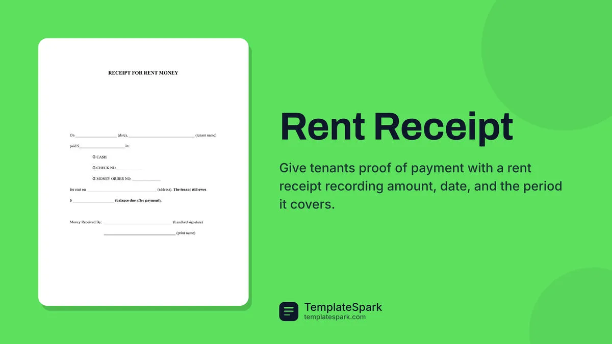 Rent Receipt