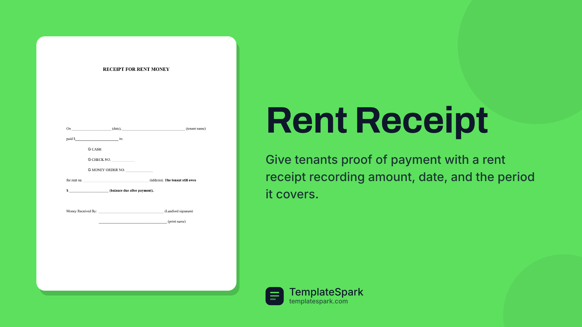 Rent Receipt