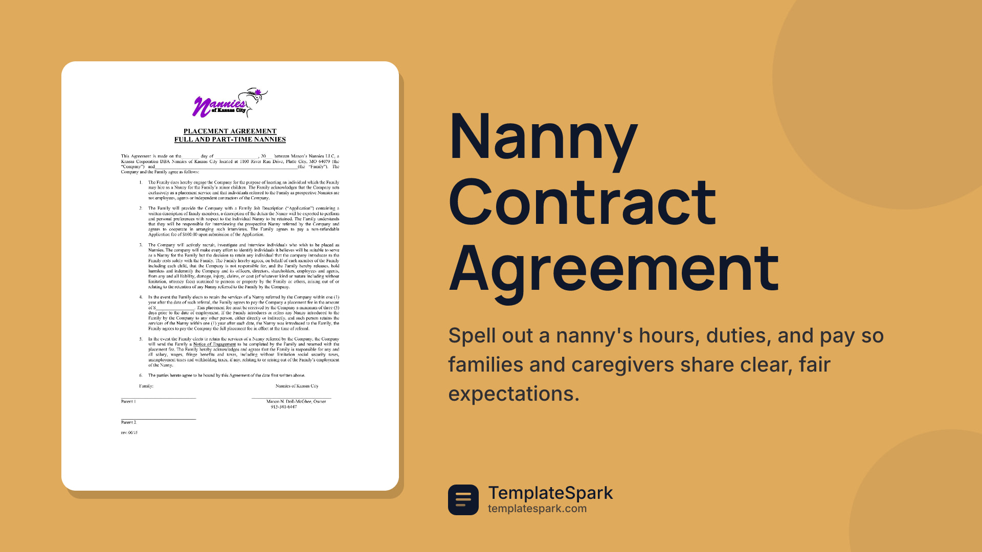 Nanny Contract Agreement
