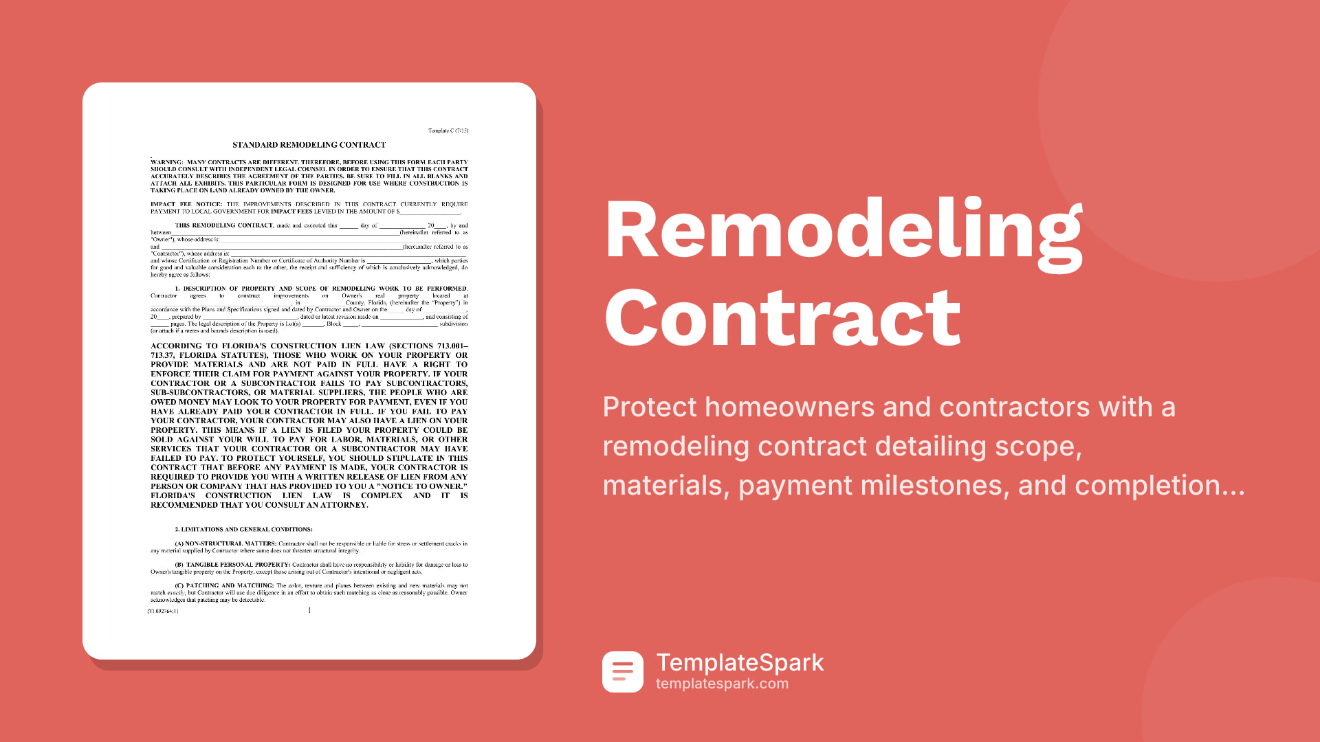 Remodeling Contract preview