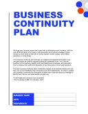 Business Continuity Disaster Recovery Plan template thumbnail