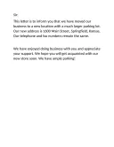 Change Of Address Letter To Customers template thumbnail