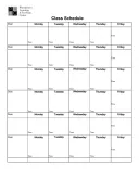 Free Excel Class Schedule template thumbnail