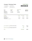 Blank Handyman Invoice Pdf template thumbnail