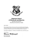 Editable Hogwarts Acceptance Letter Template template thumbnail