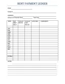 Landlord Rental Ledger Pdf template thumbnail