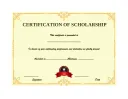 Blank Scholarship Certificate Word Template template thumbnail