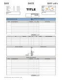 Fillable Shooting Schedule template thumbnail